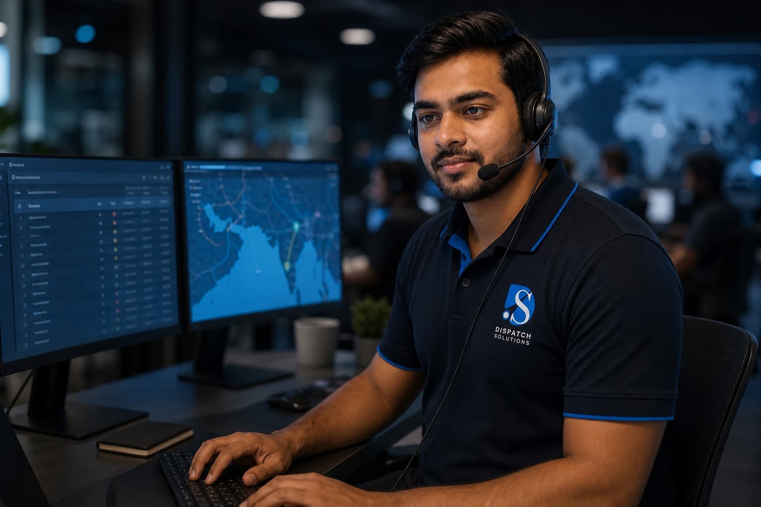Dispatch agent on headset managing NDR call workflows